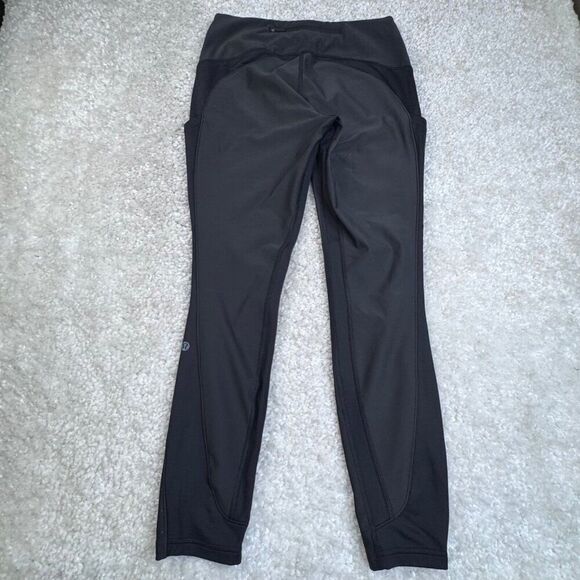 lululemon sleet sprinter fleece water resistant winter Black Leggings tights - Picture 2 of 8